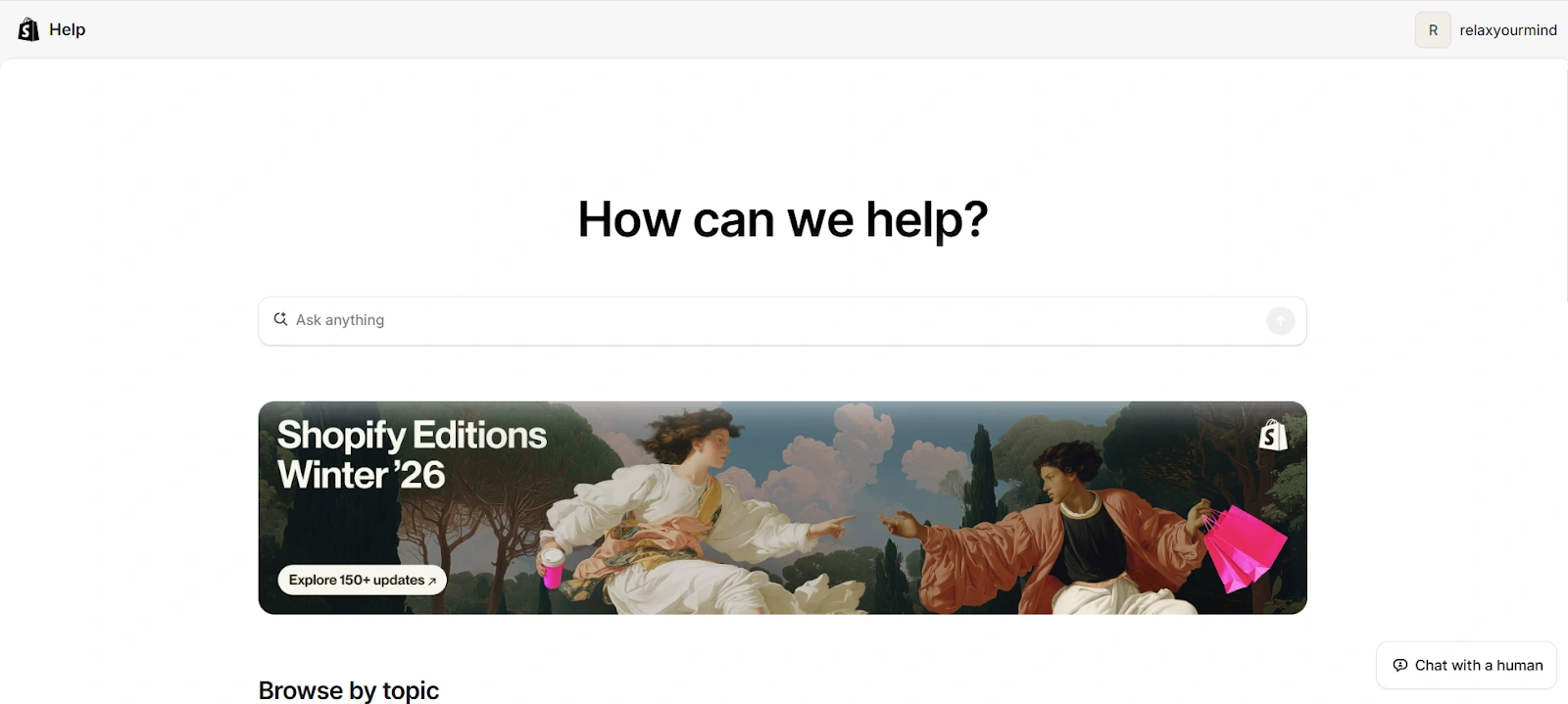 Help and Support shopify